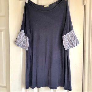 KIKI Navy Knit Swing Dress